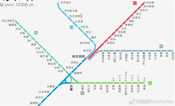 中国高铁线路图2019年1月版实用线路大图