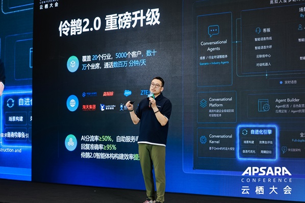 伶鹊2.0亮相云栖大会，发布行业首个对话智能体“自进化引擎”